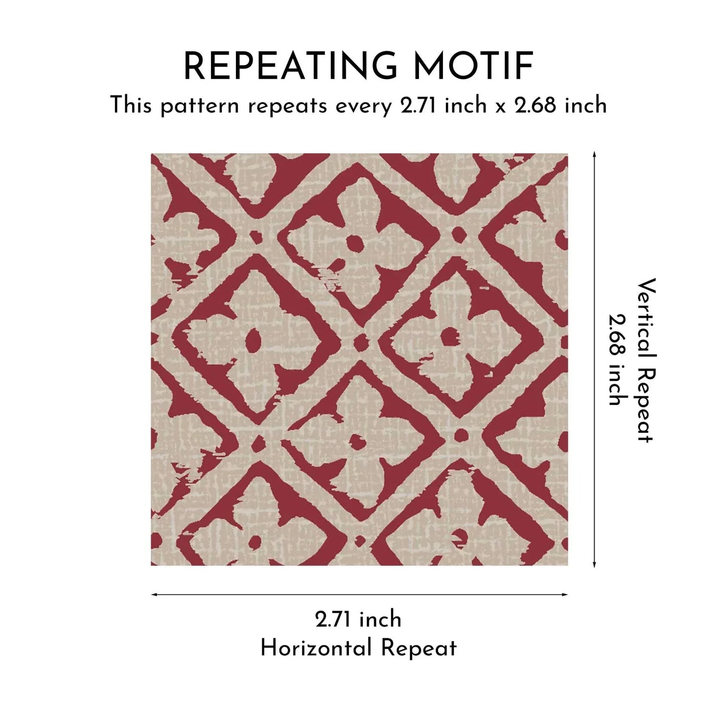 Jharokha Lattice Wallpaper - Maroon Spice