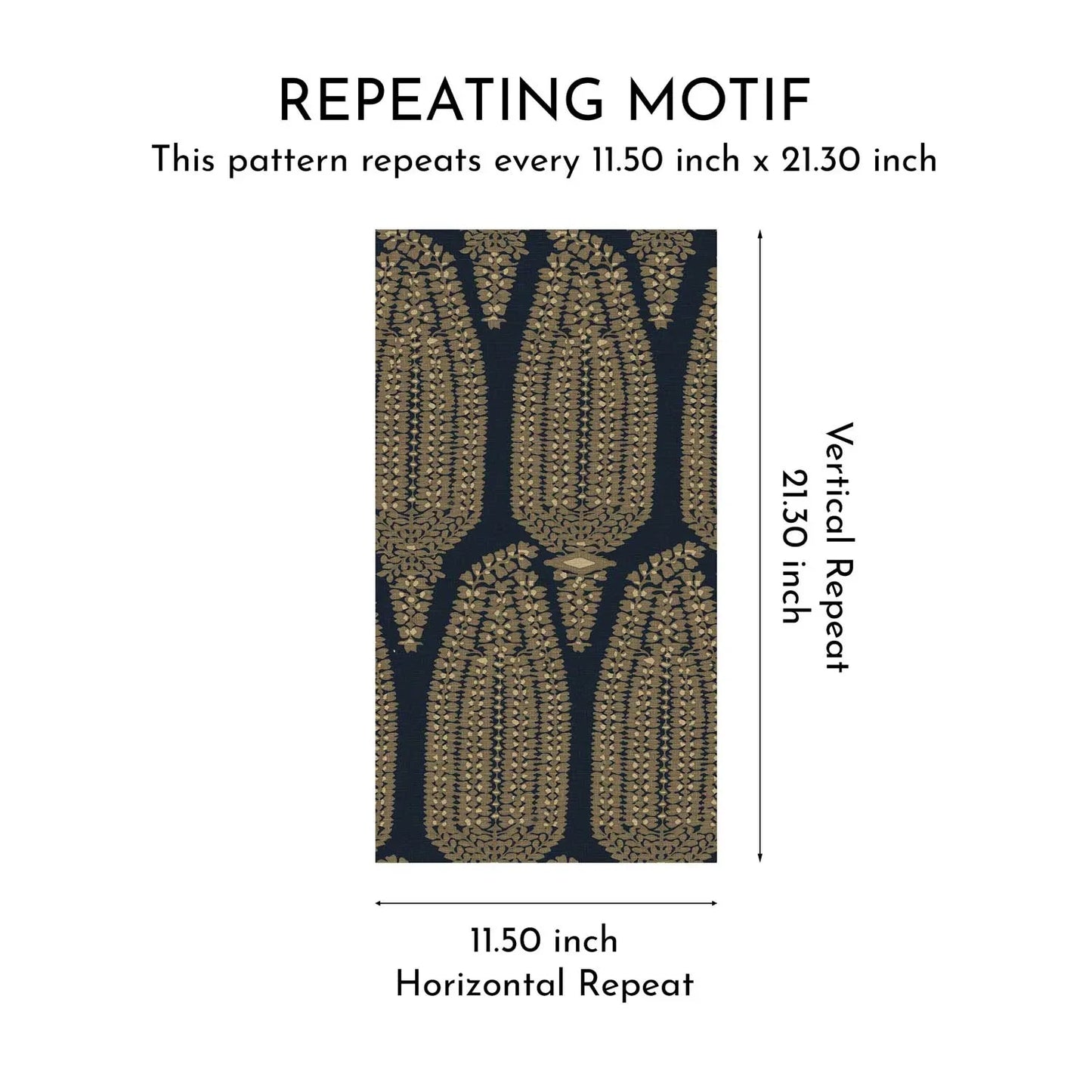 Hawa Mahal Wallpaper - Midnight Gold