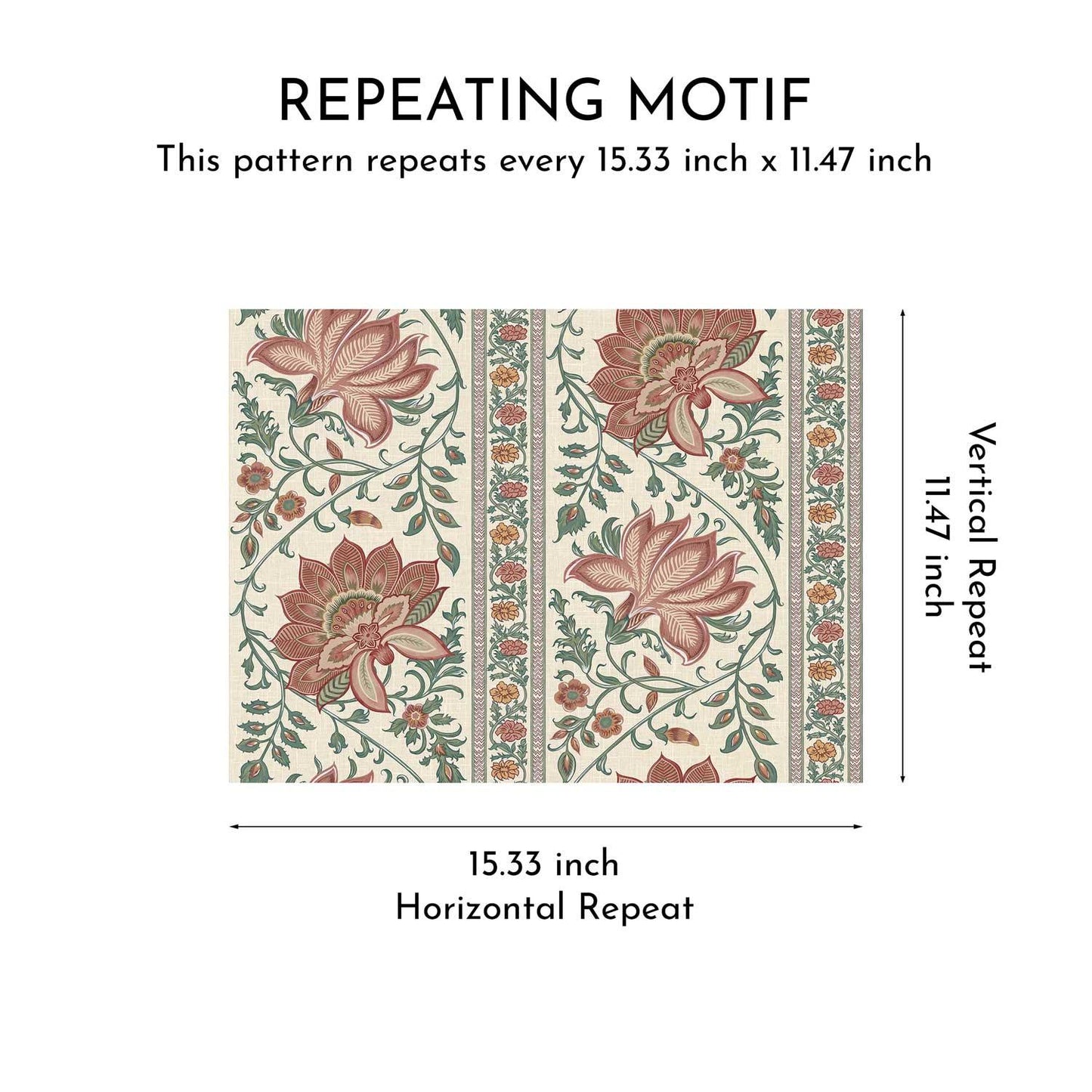 Kusum Vilas Wallpaper - Terracotta Bloom