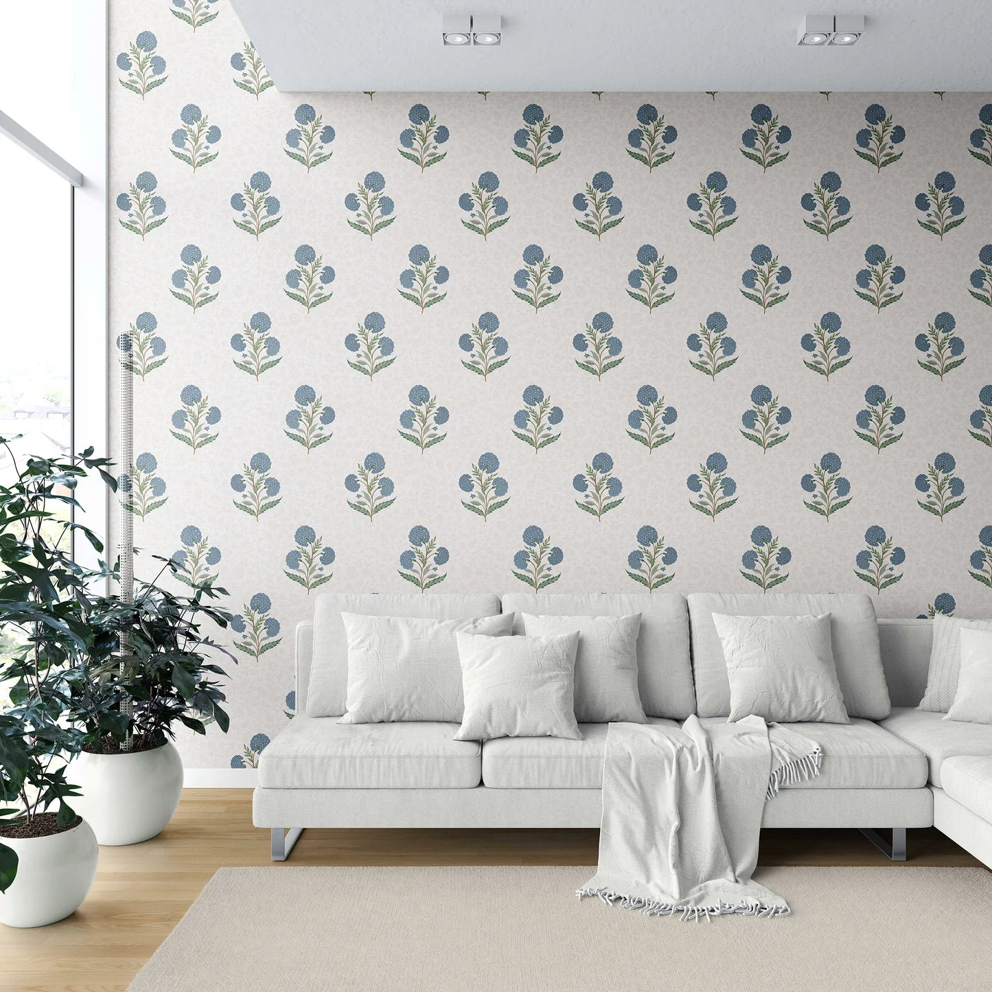 Chandni Bagh Wallpaper - Indigo Twilight