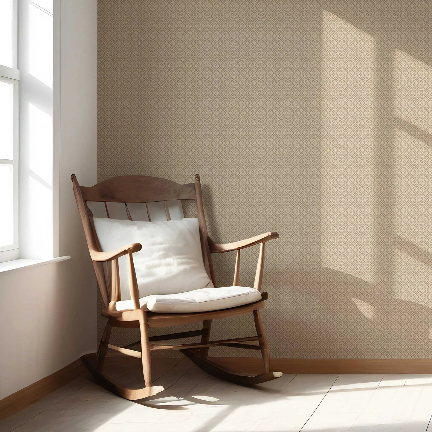 Jharokha Lattice Wallpaper - Desert Sand