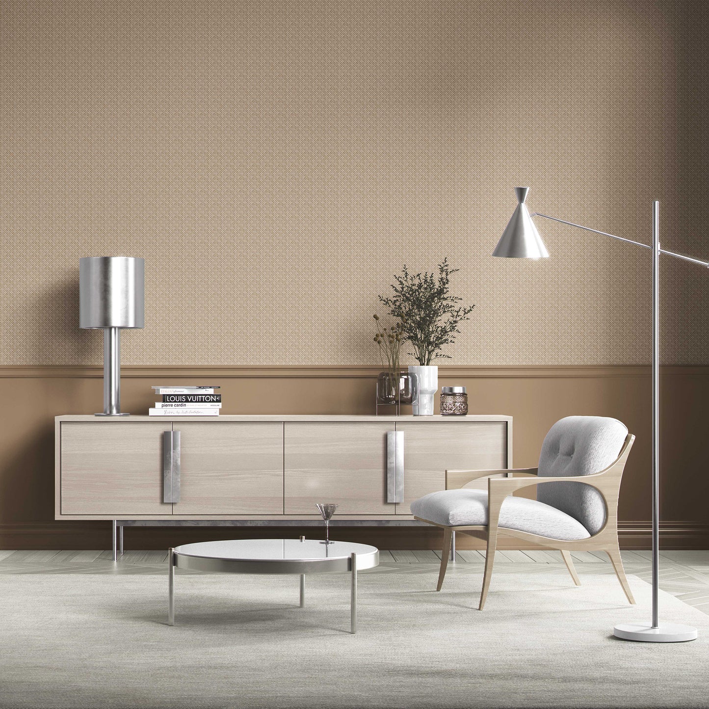 Jharokha Lattice Wallpaper - Desert Sand