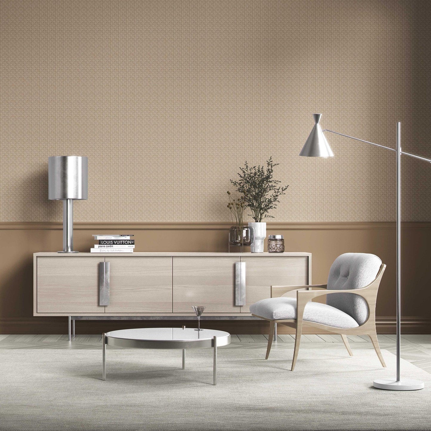 Jharokha Lattice Wallpaper - Desert Sand
