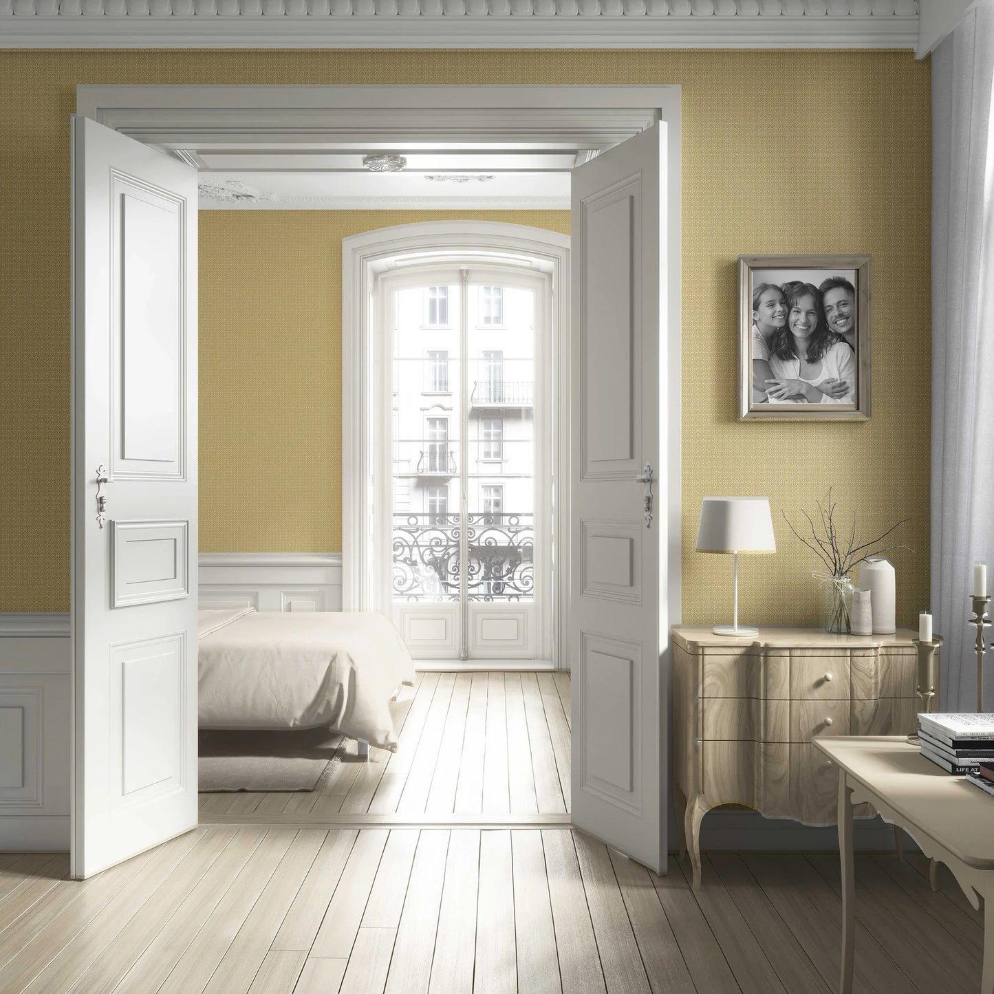 Sundar Mahal Wallpaper - Sunlit Ochre
