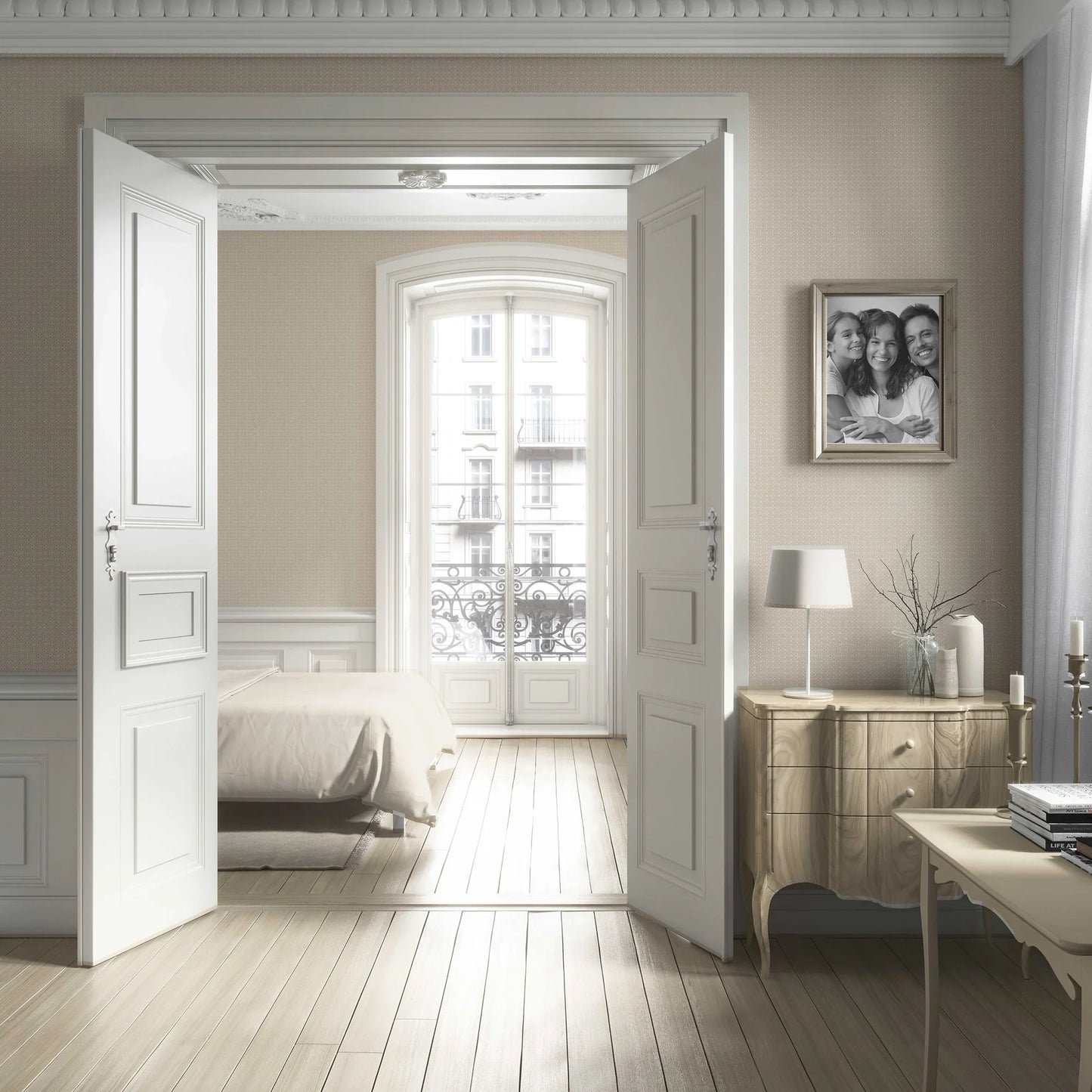 Sundar Mahal Wallpaper - Almond Beige