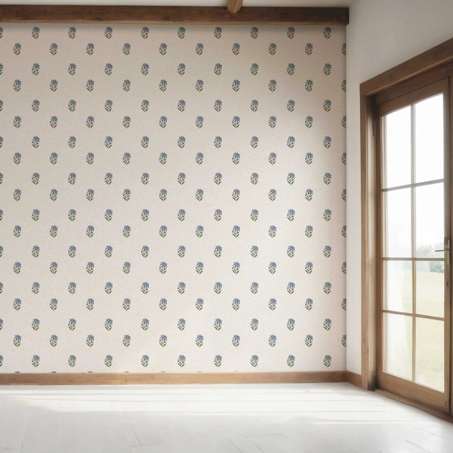 Shahmina Wallpaper - Indigo Bloom