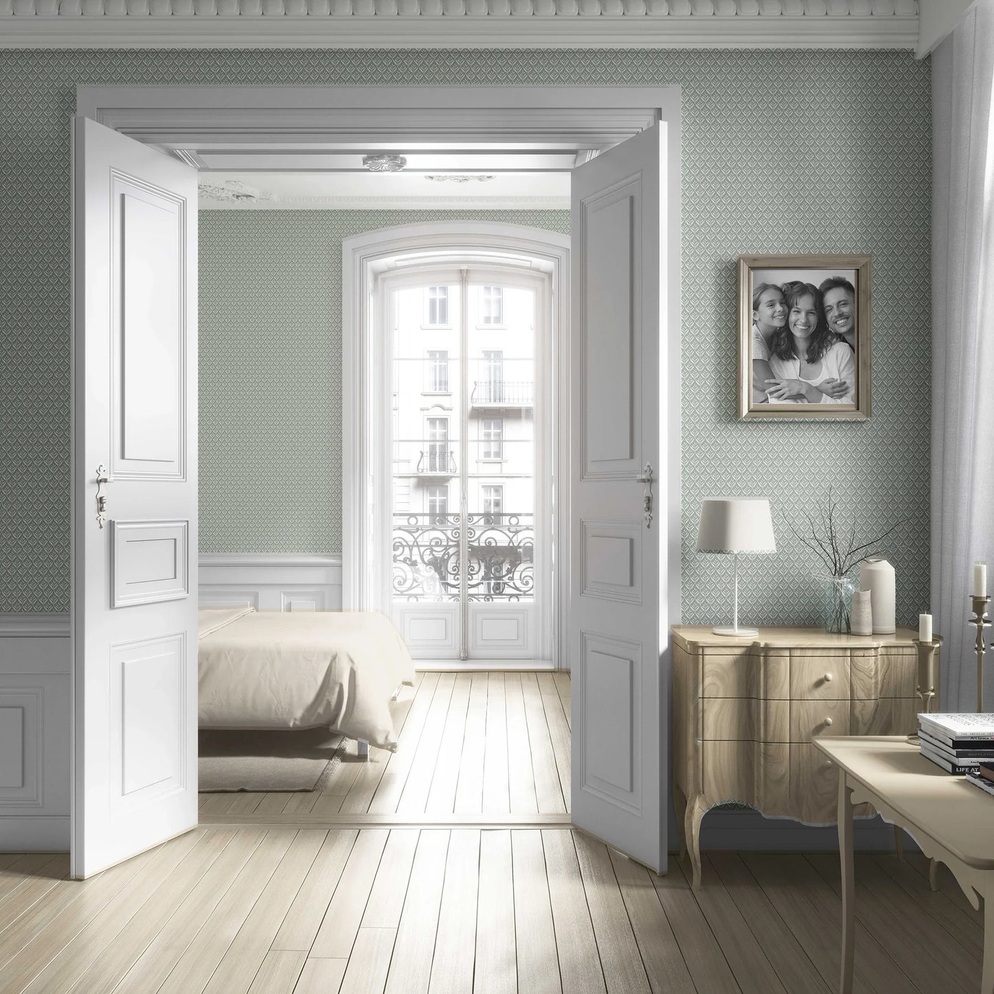 Gulbaan Wallpaper - Sage Mist