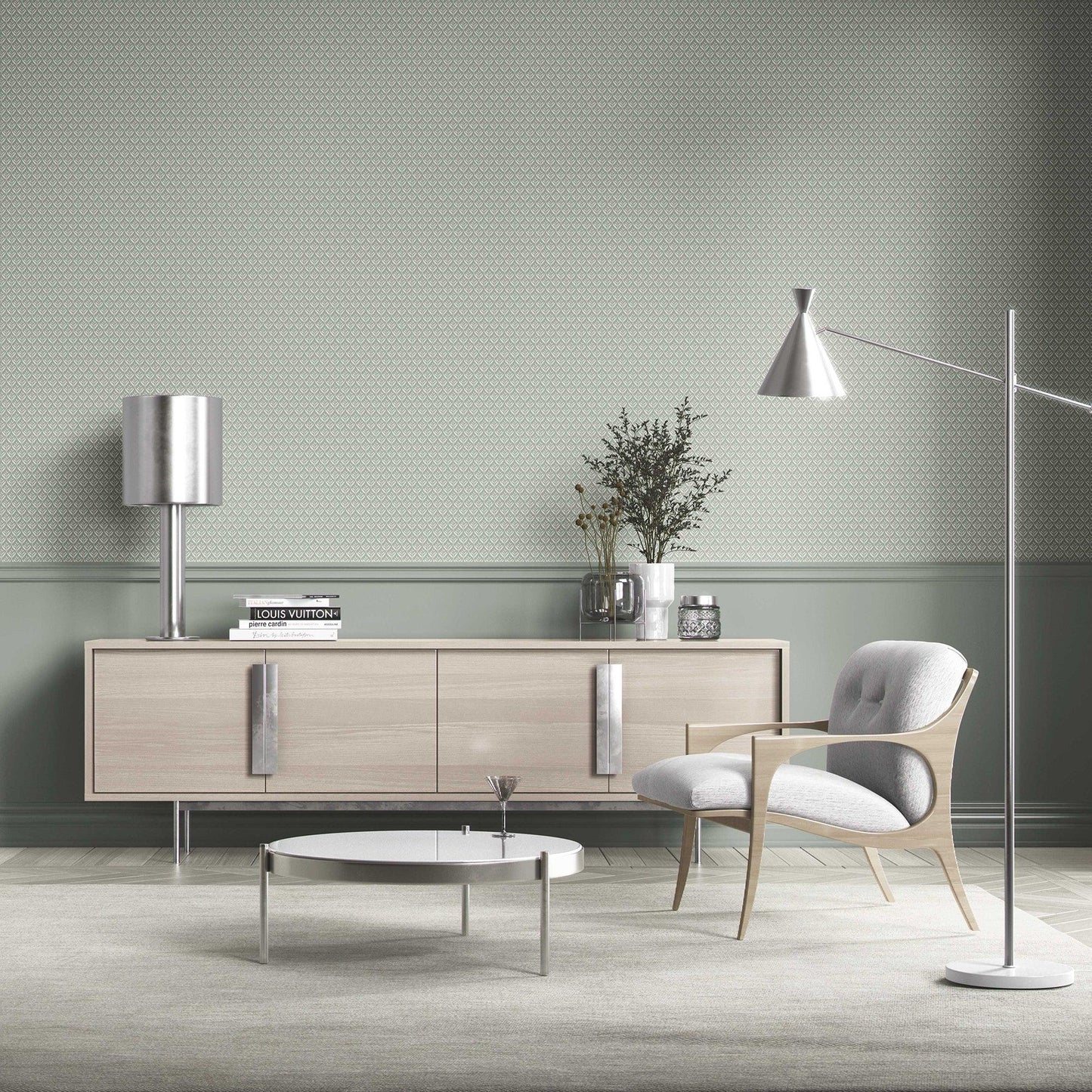 Gulbaan Wallpaper - Sage Mist