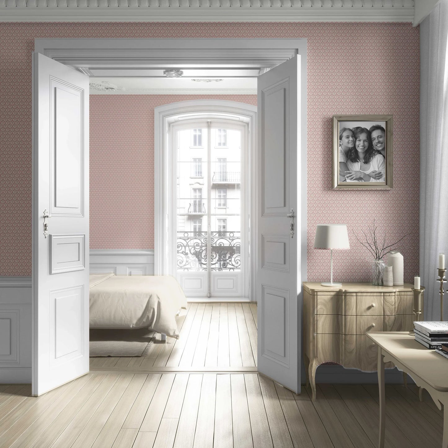 Gulbaan Wallpaper - Rosewood Blush