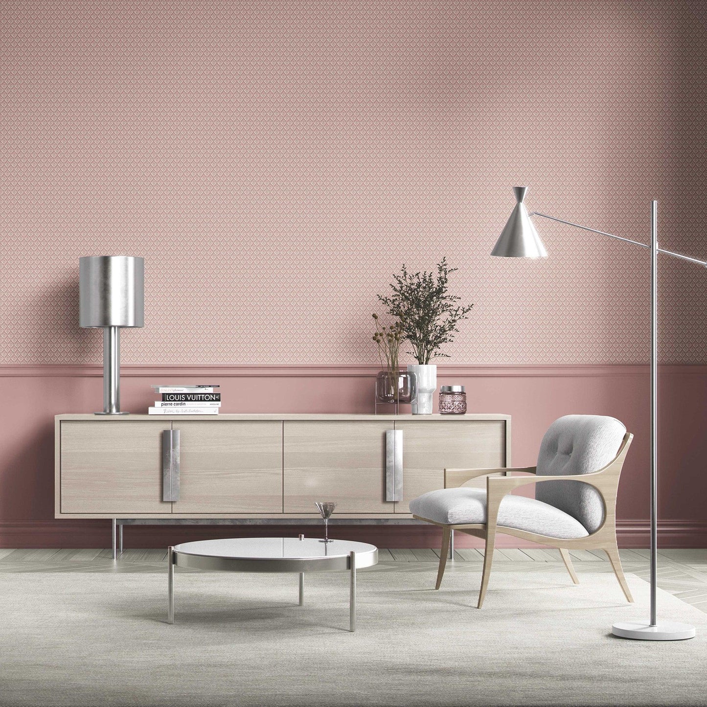 Gulbaan Wallpaper - Rosewood Blush