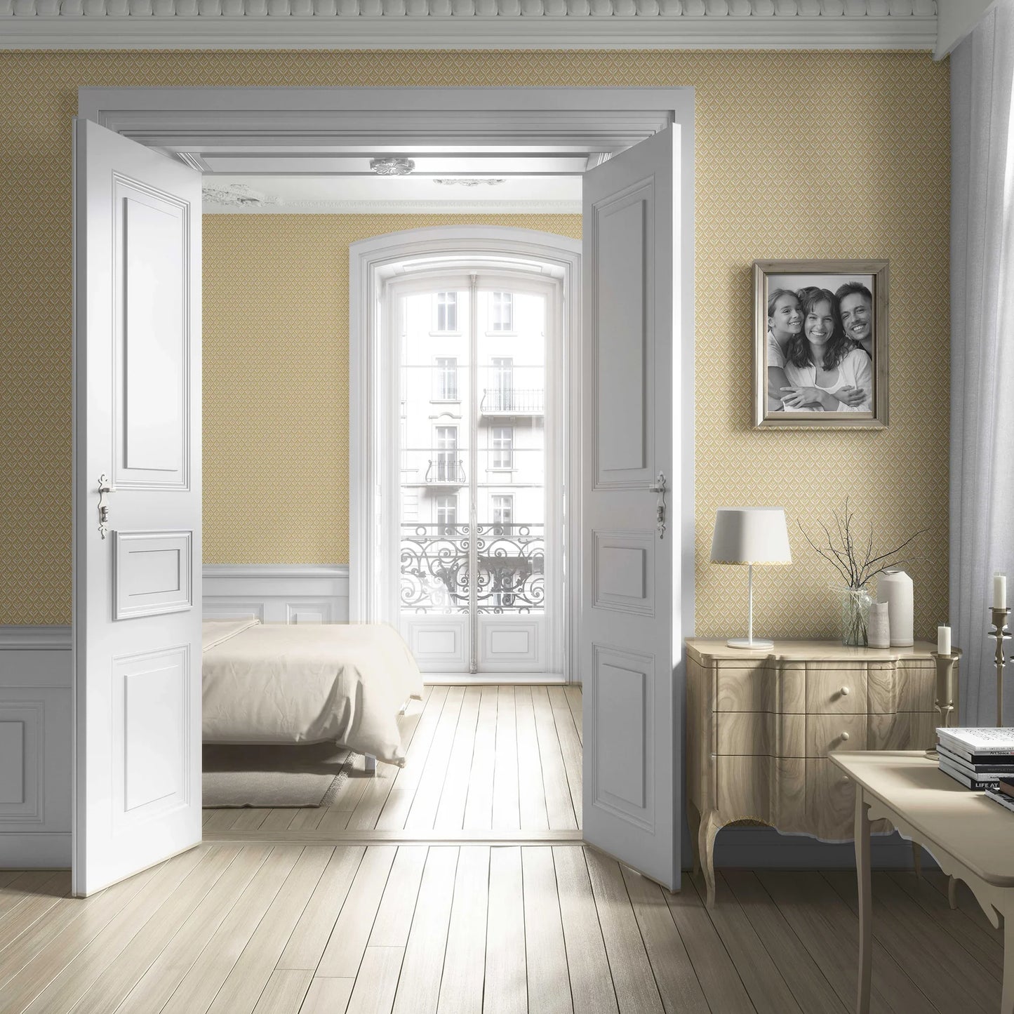 Gulbaan Wallpaper - Marigold Glow