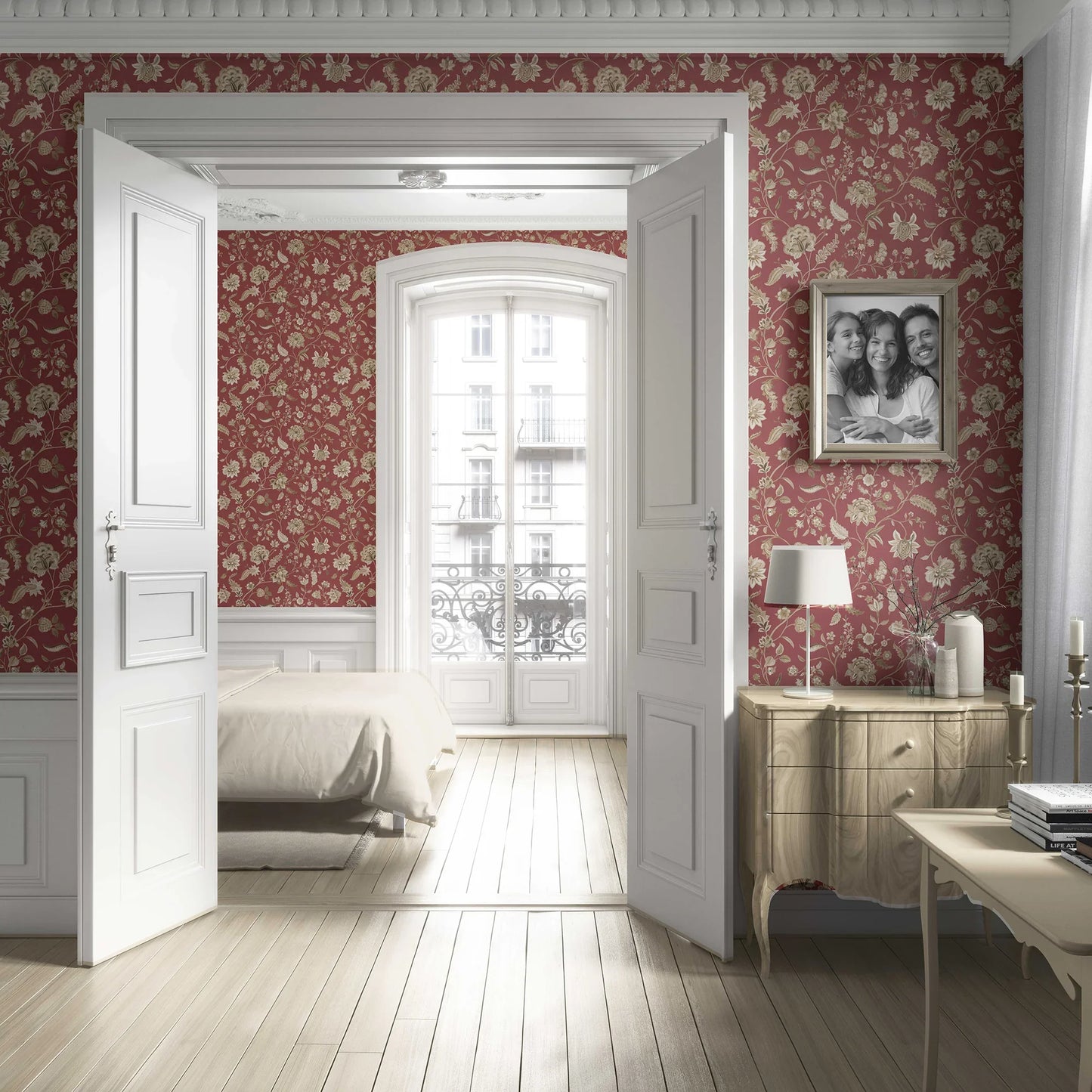 Amerbagh Wallpaper - Marwari Red