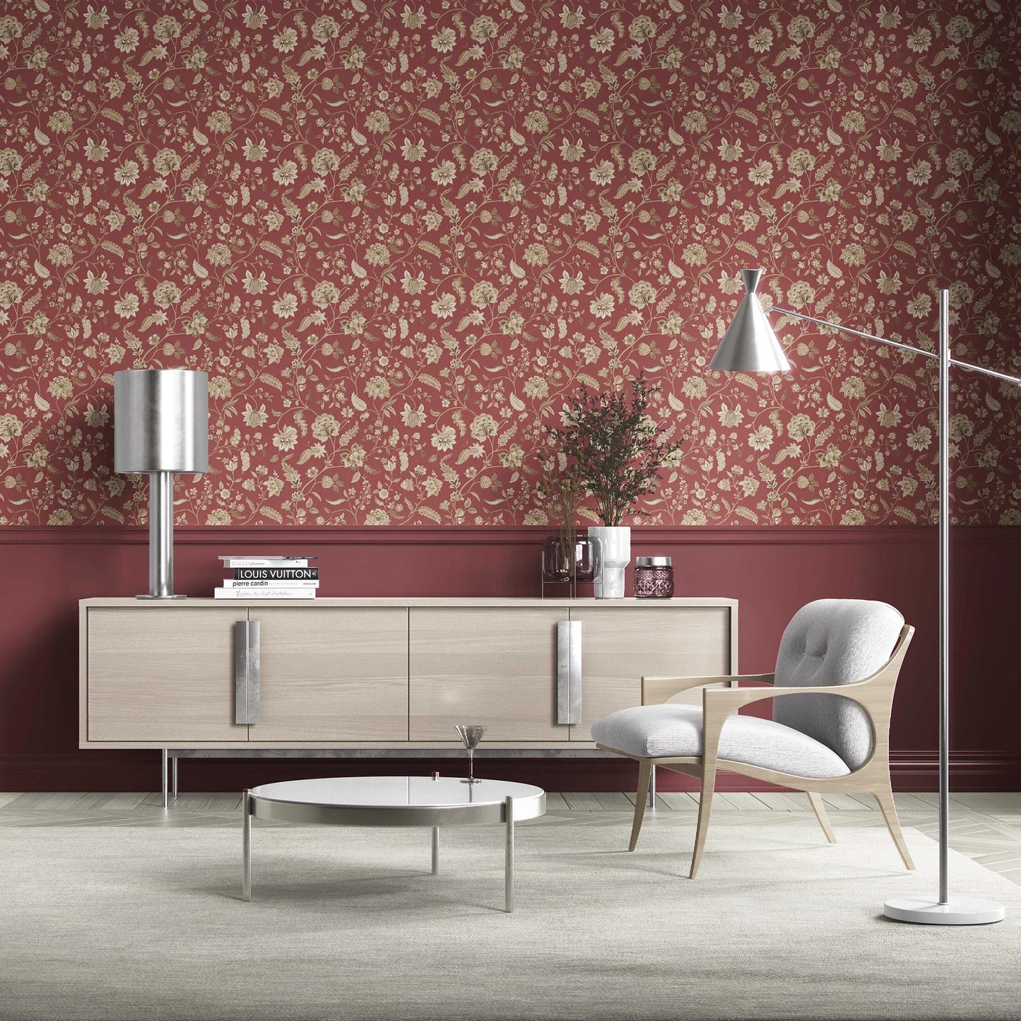 Amerbagh Wallpaper - Marwari Red
