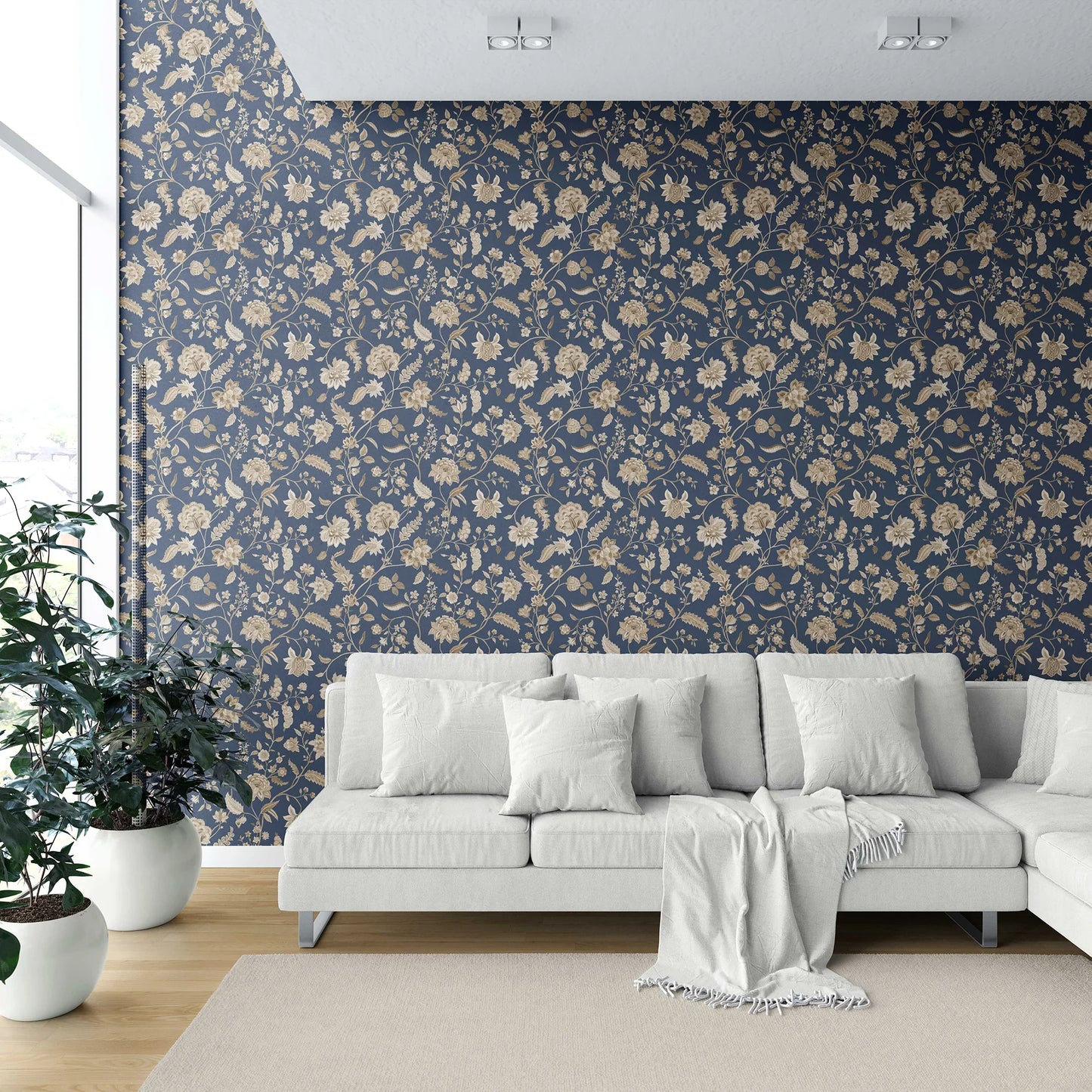 Amerbagh Wallpaper - Royal Indigo