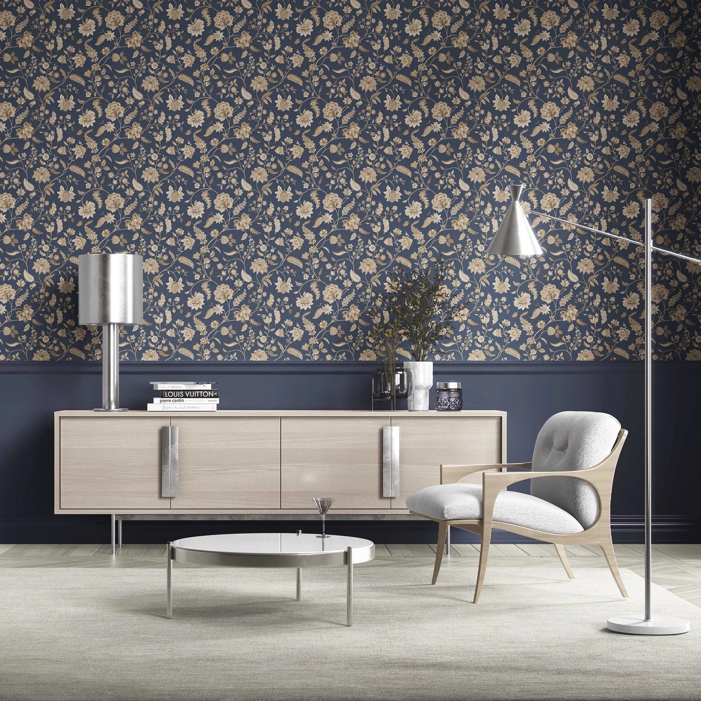 Amerbagh Wallpaper - Royal Indigo