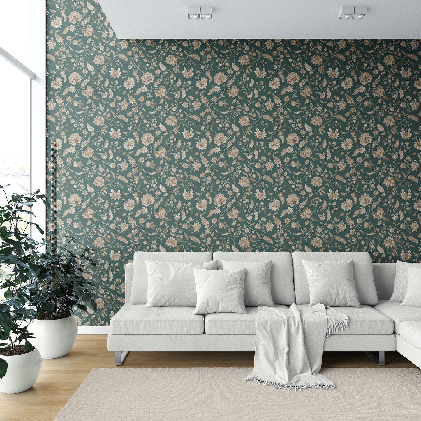 Amerbagh Wallpaper - Teal Mirage