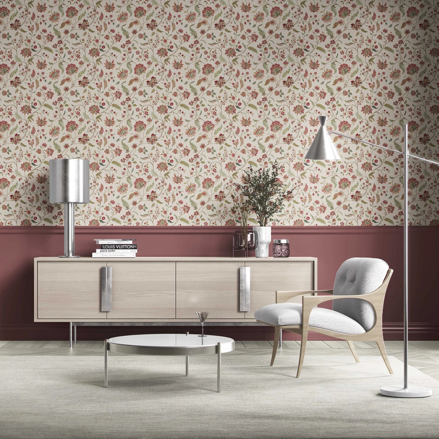 Amerbagh Wallpaper - Rosewood Elegance