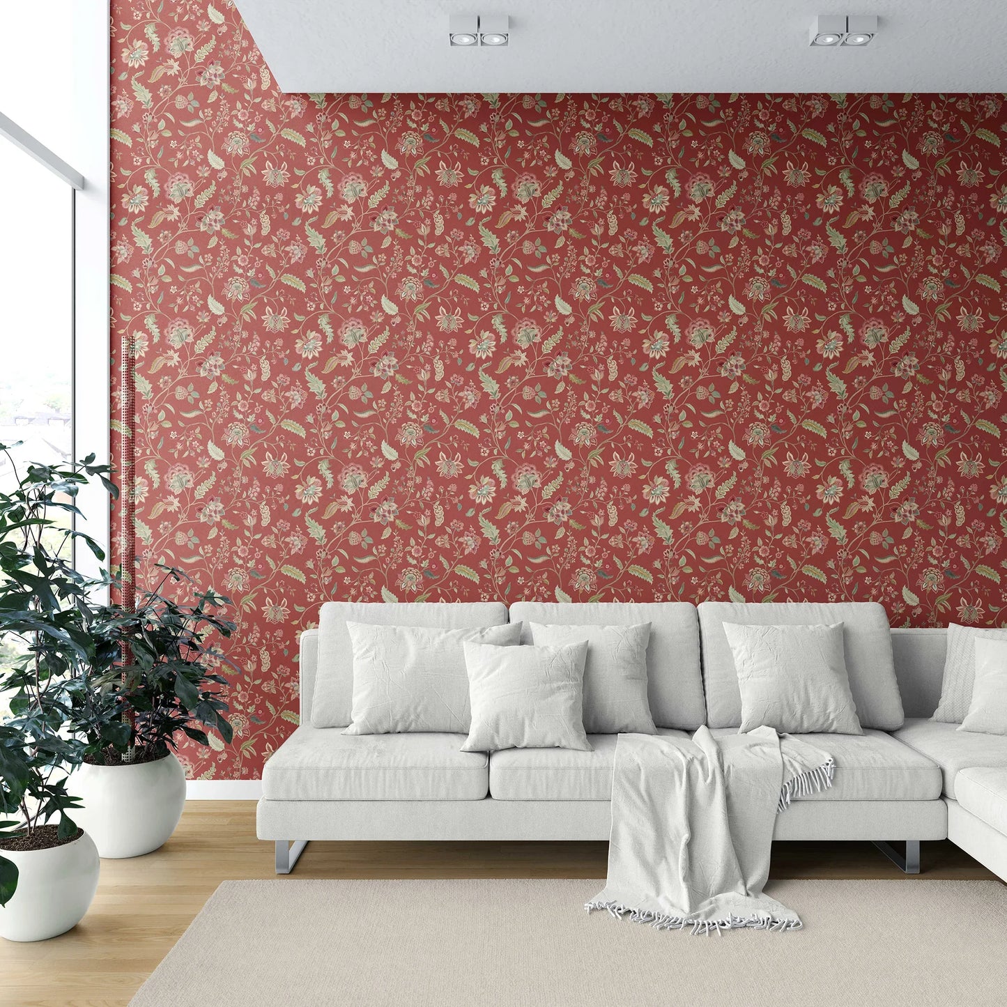 Amerbagh Wallpaper - Vermillion Charm