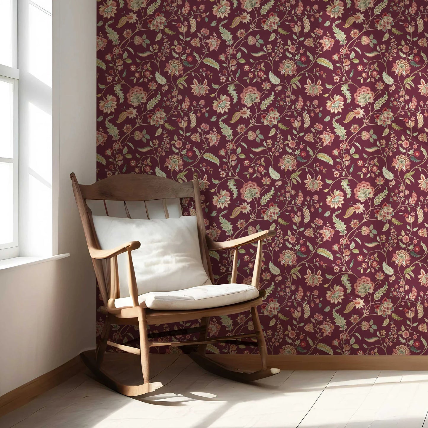Amerbagh Wallpaper - Maroon Majesty