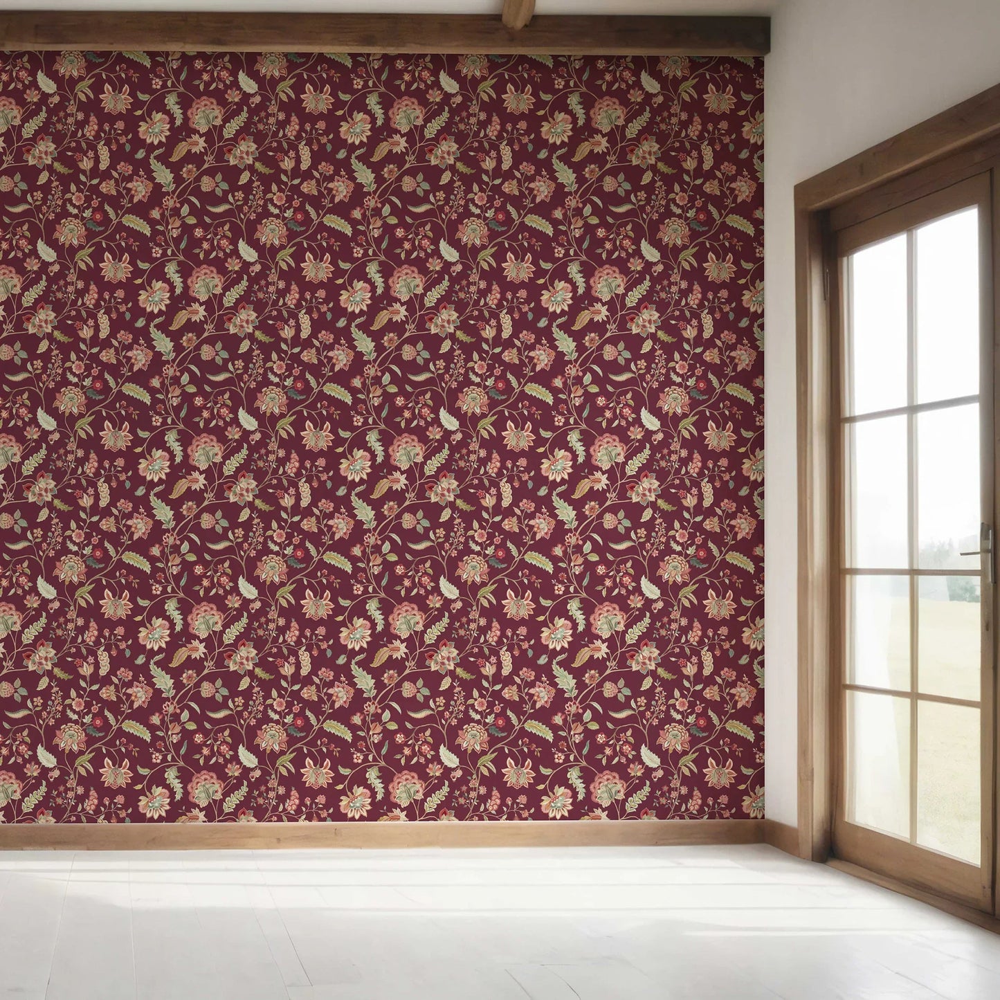 Amerbagh Wallpaper - Maroon Majesty