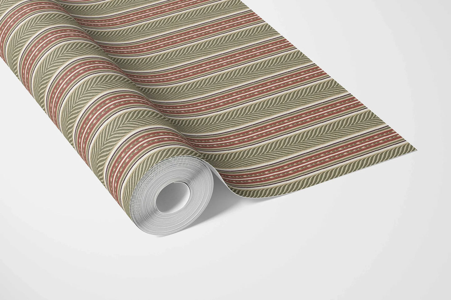 Mehrun Lines Wallpaper - Olive Garnet