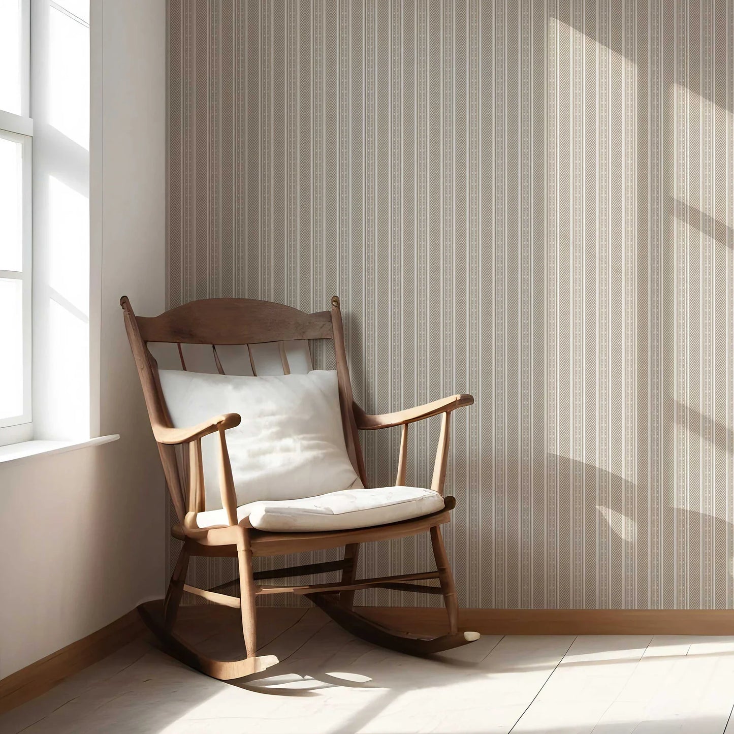 Mehrun Lines Wallpaper - Taupe Mist