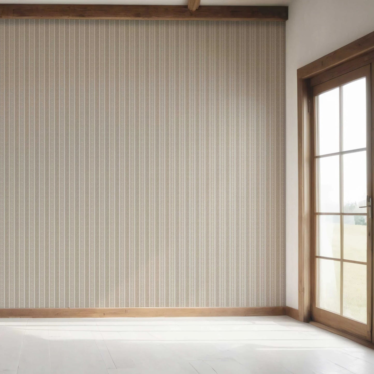 Mehrun Lines Wallpaper - Taupe Mist