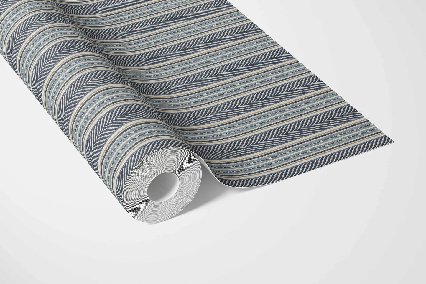 Mehrun Lines Wallpaper - Indigo Frost