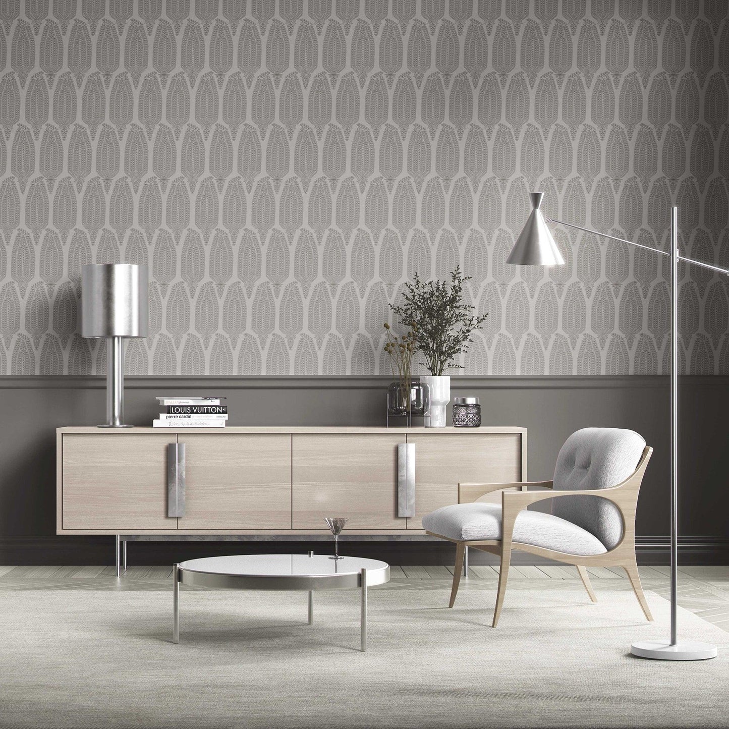 Hawa Mahal Wallpaper - Silver Mist