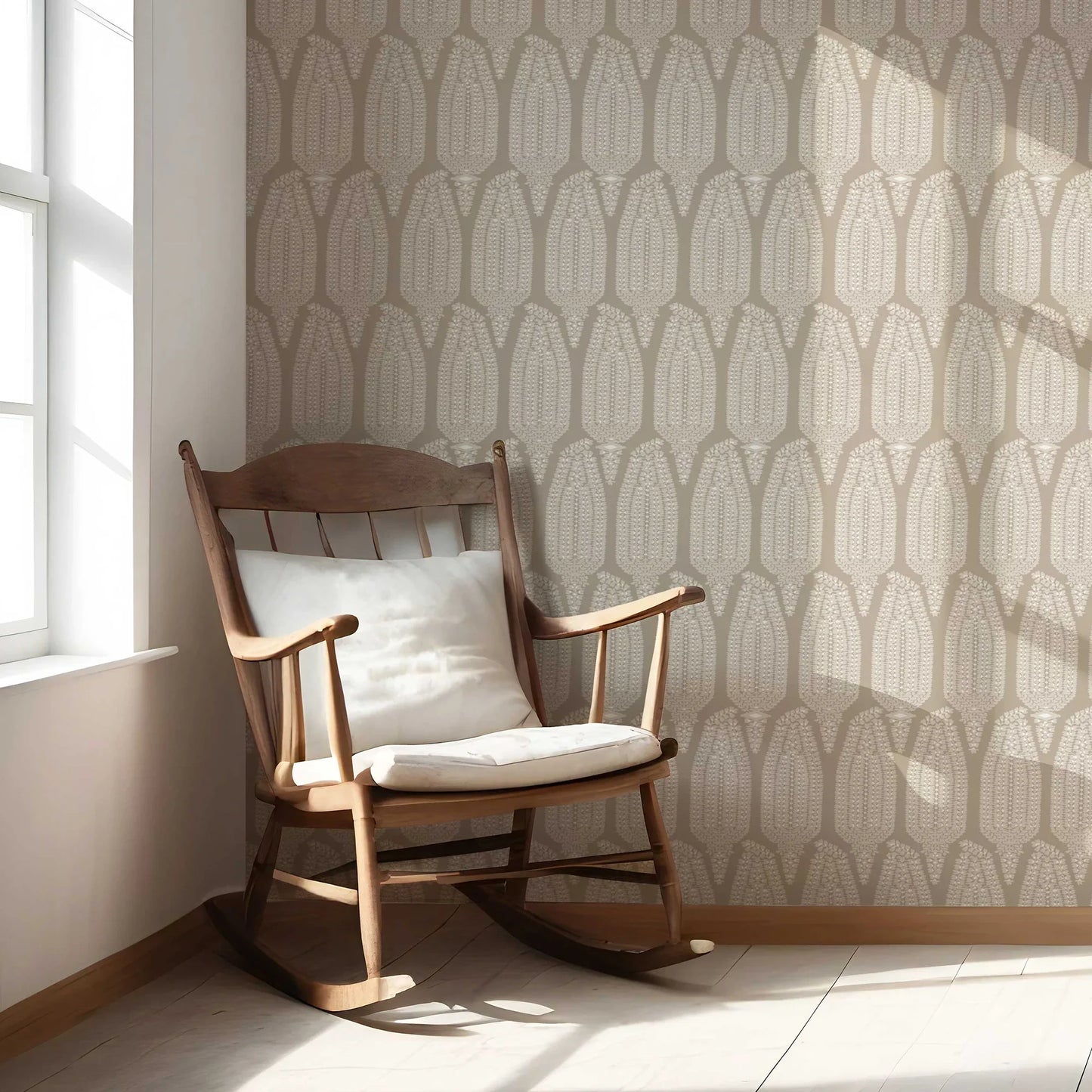 Hawa Mahal Wallpaper - Taupe Elegance