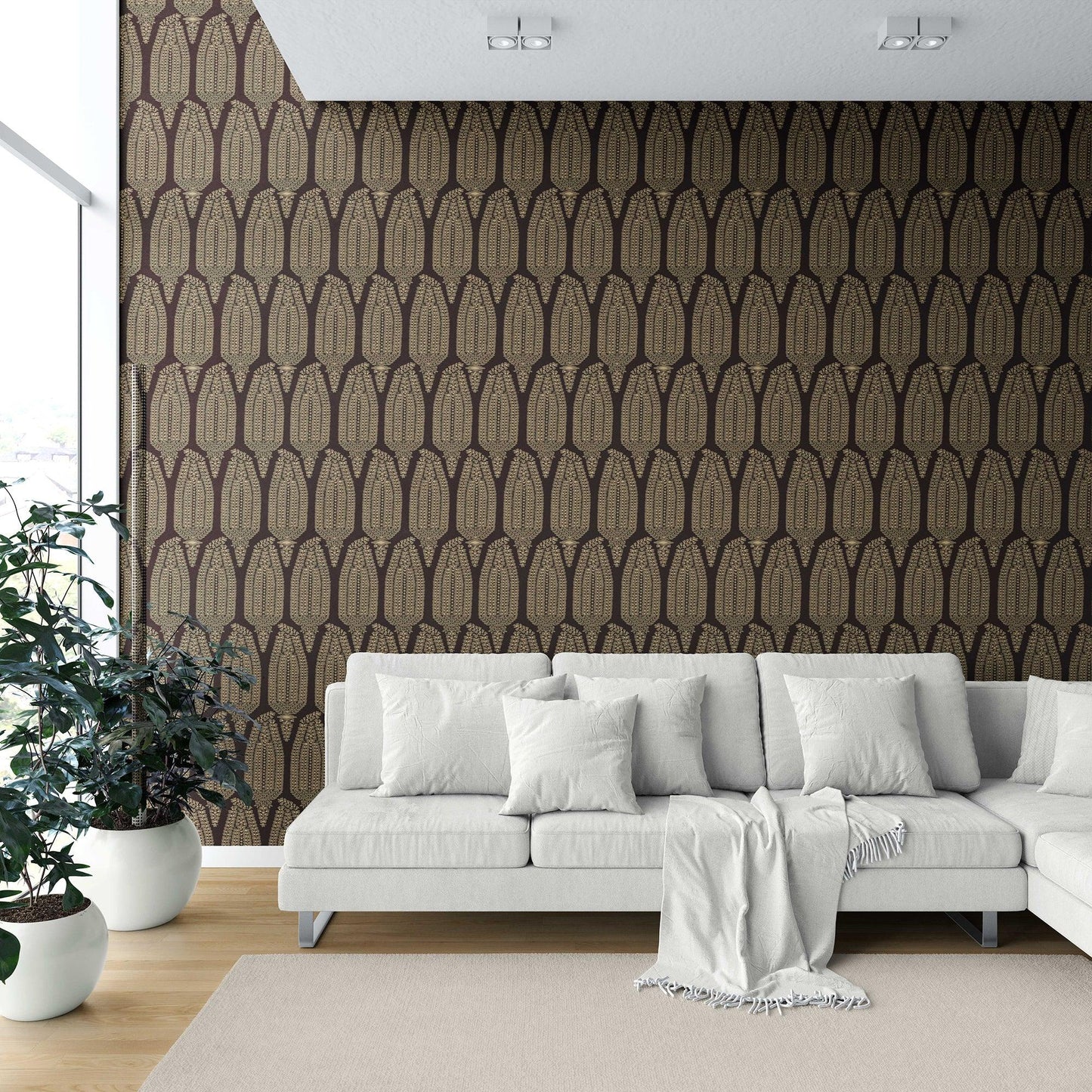 Hawa Mahal Wallpaper - Cocoa Gold