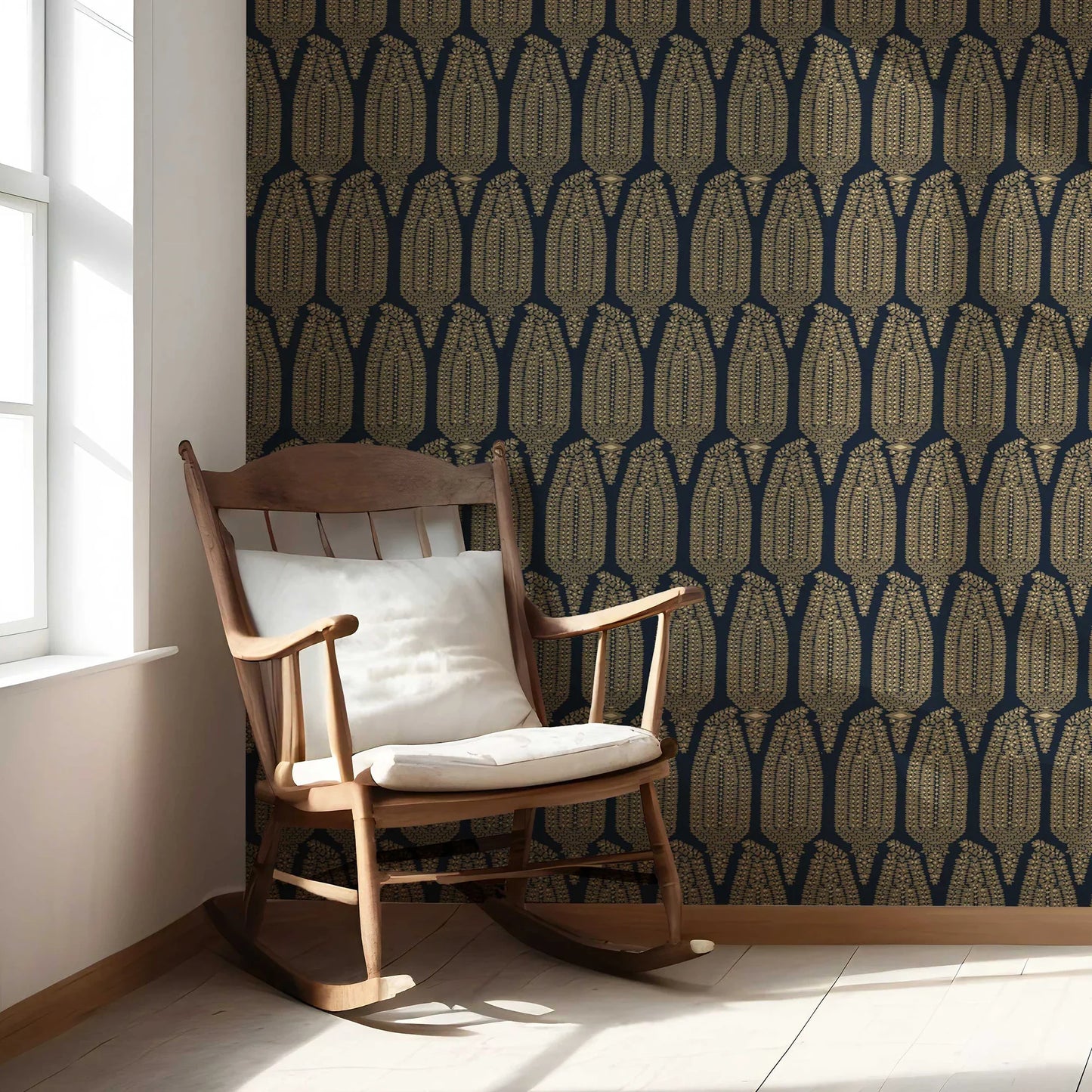 Hawa Mahal Wallpaper - Midnight Gold