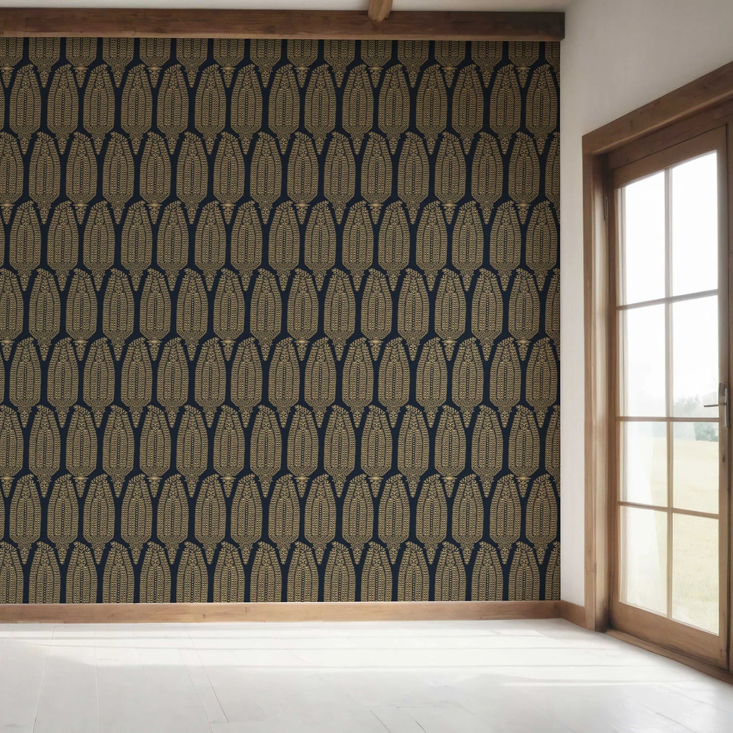Hawa Mahal Wallpaper - Midnight Gold