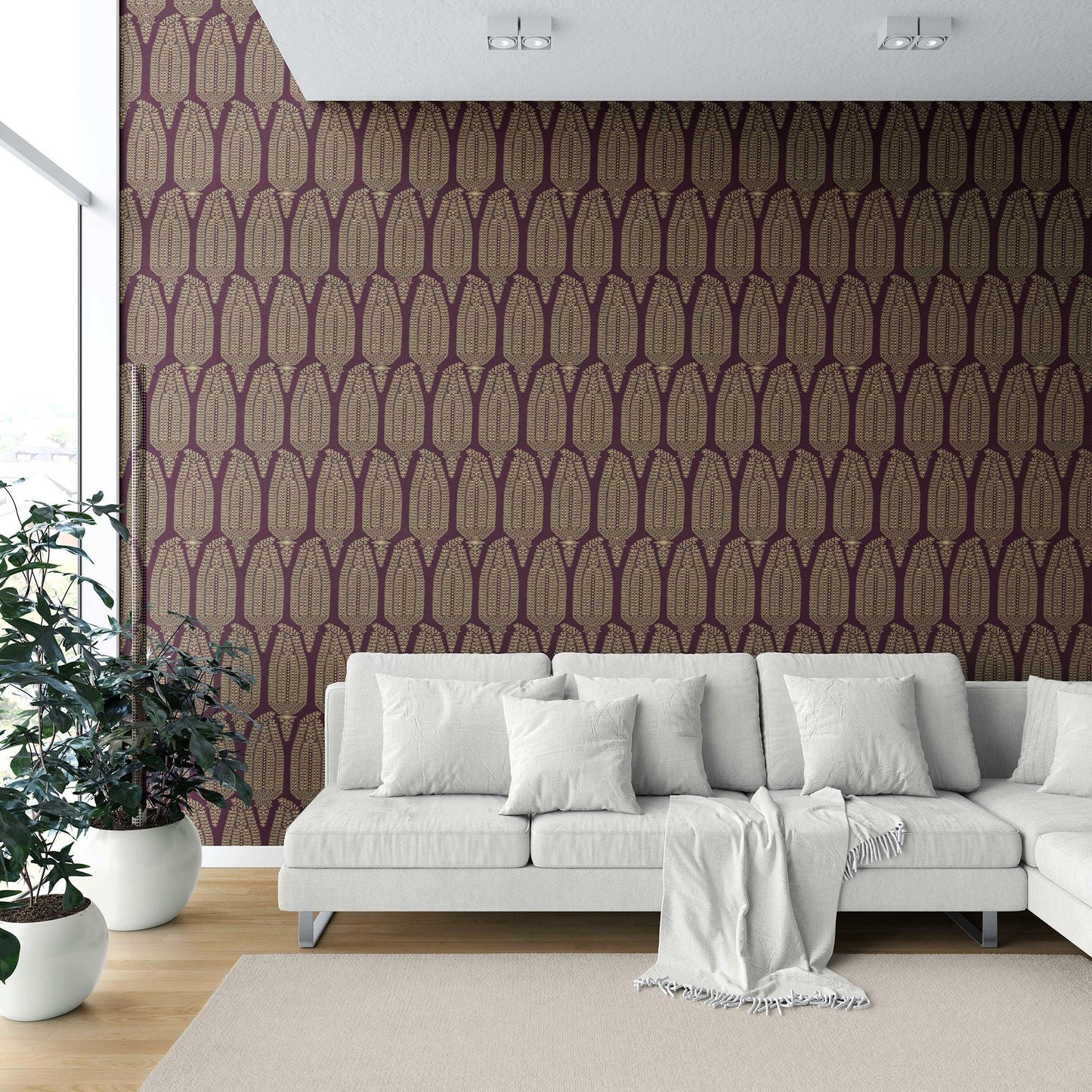 Hawa Mahal Wallpaper - Maroon Majesty