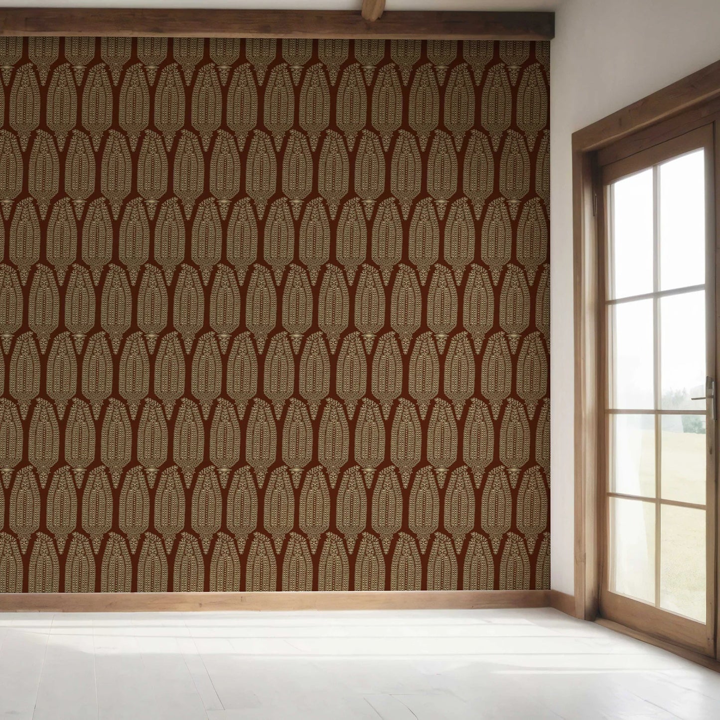 Hawa Mahal Wallpaper - Rust Elegance