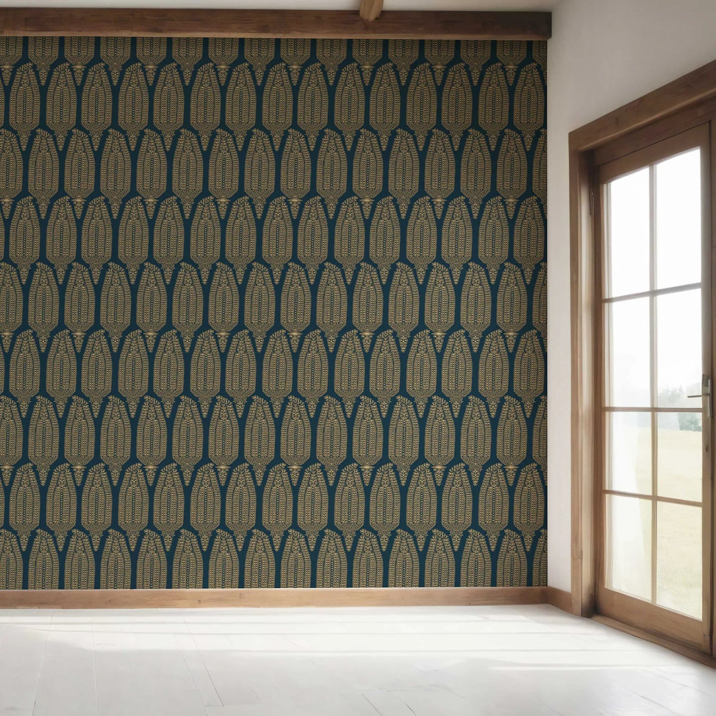Hawa Mahal Wallpaper - Teal Empress