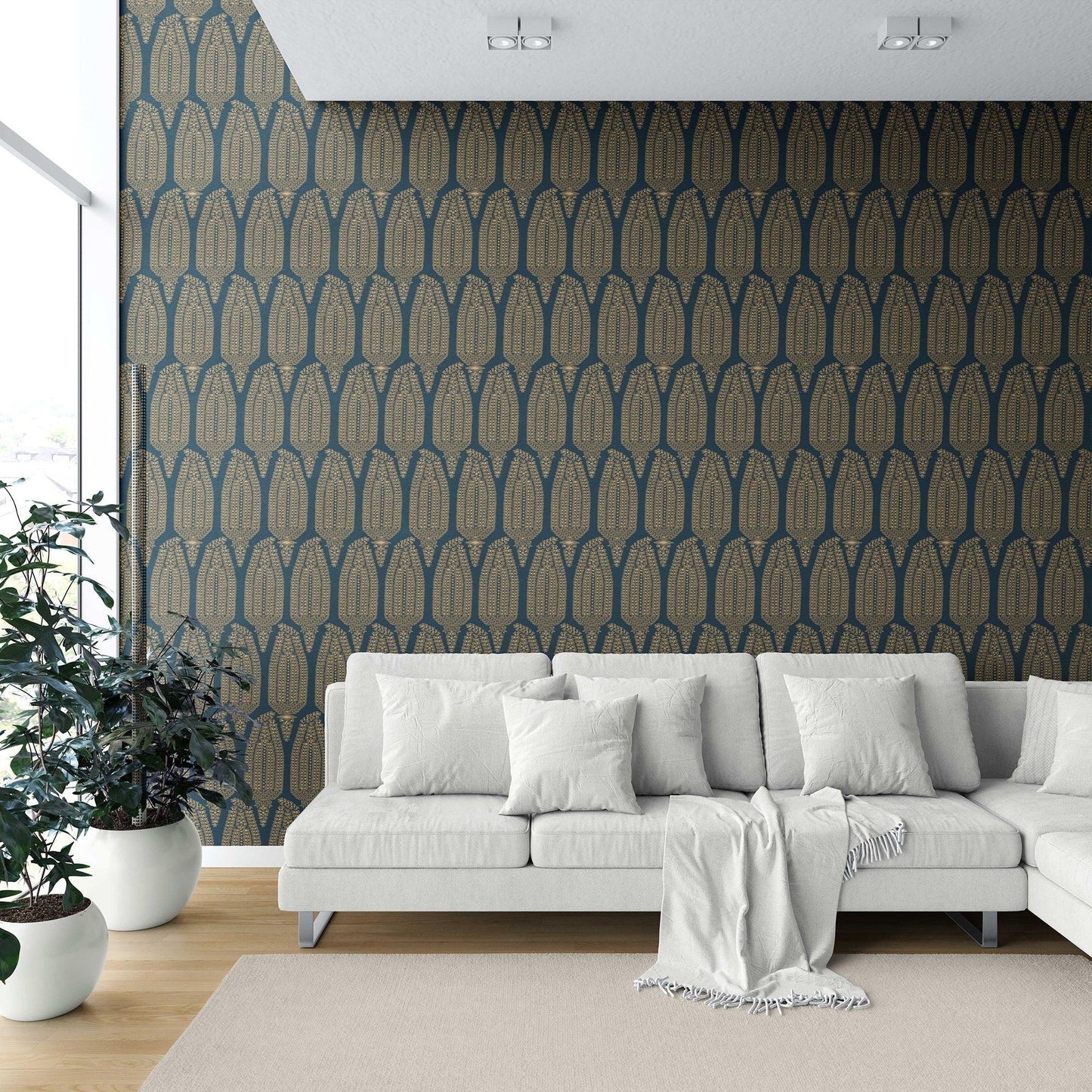 Hawa Mahal Wallpaper - Teal Empress
