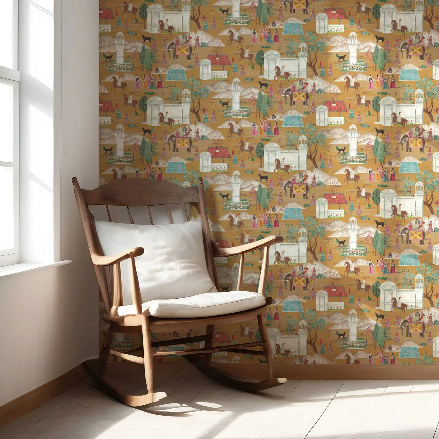 Shekhawati Tales Wallpaper - Desert Gold