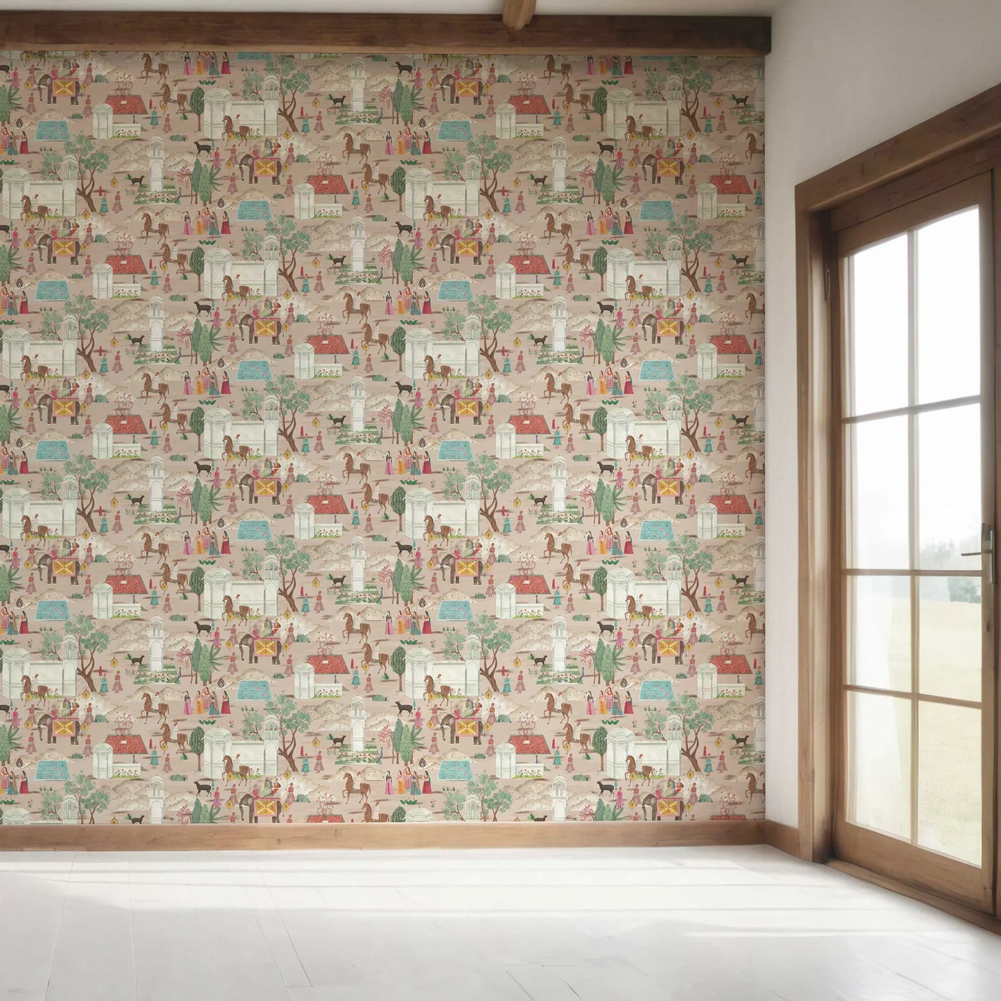 Shekhawati Tales Wallpaper - Rose Dust