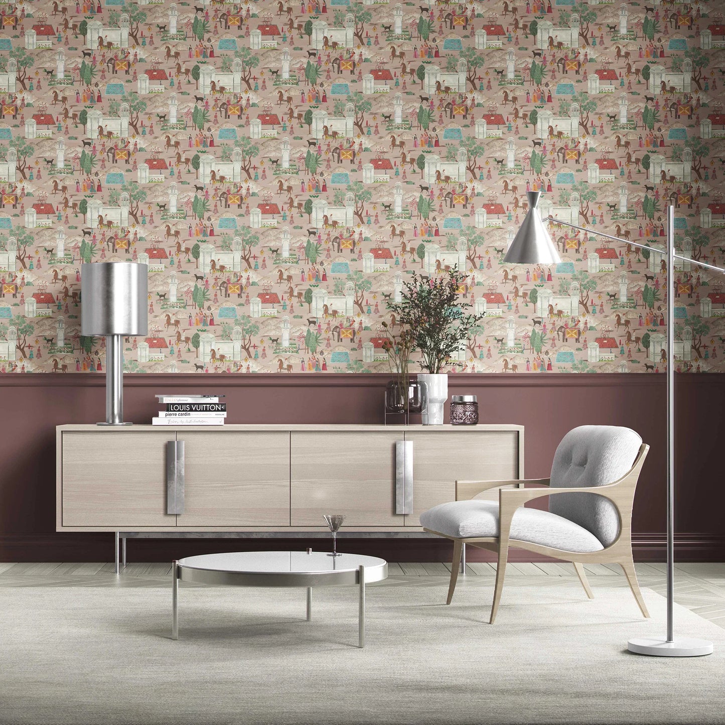 Shekhawati Tales Wallpaper - Rose Dust