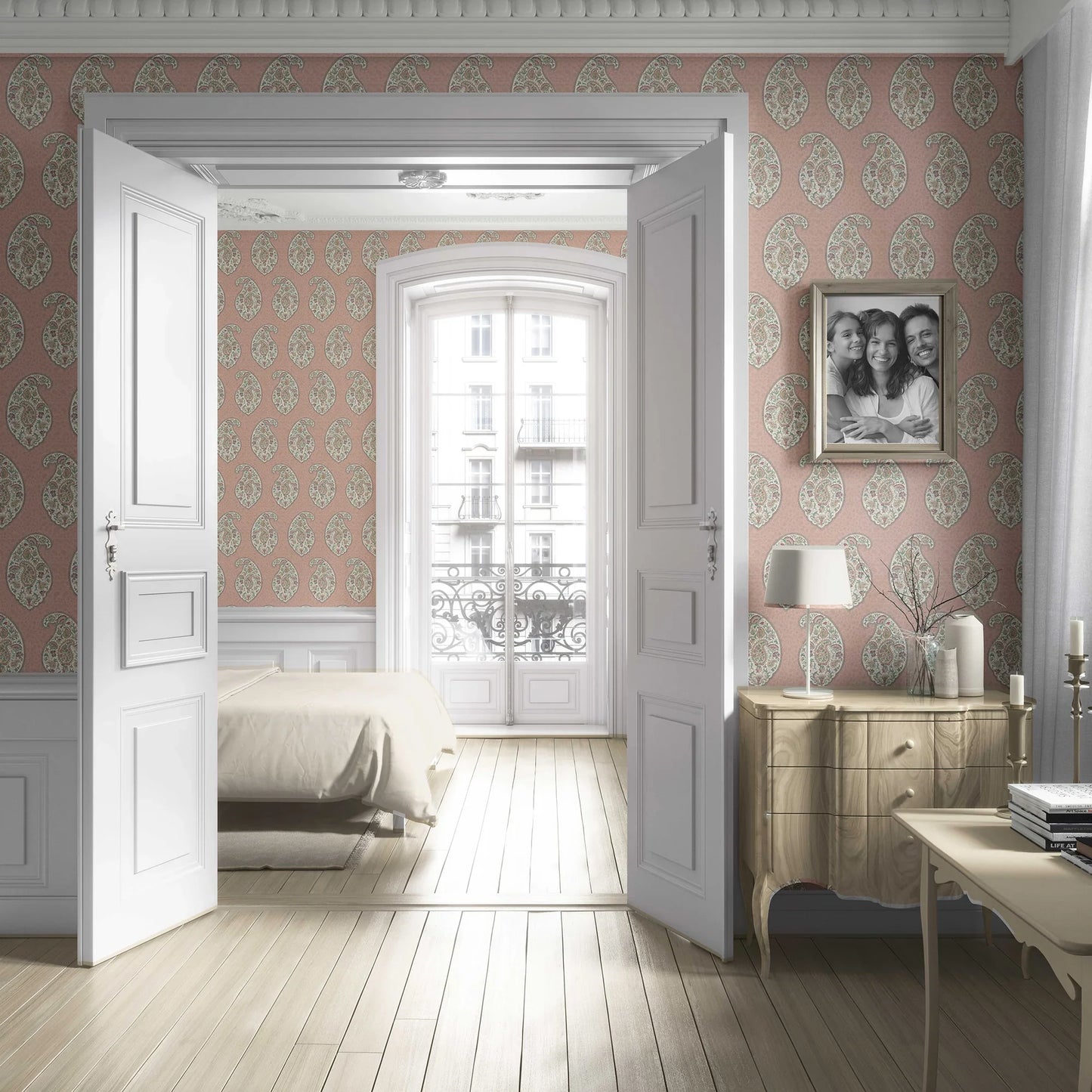Kairi Mahal Wallpaper - Rosewood Elegance