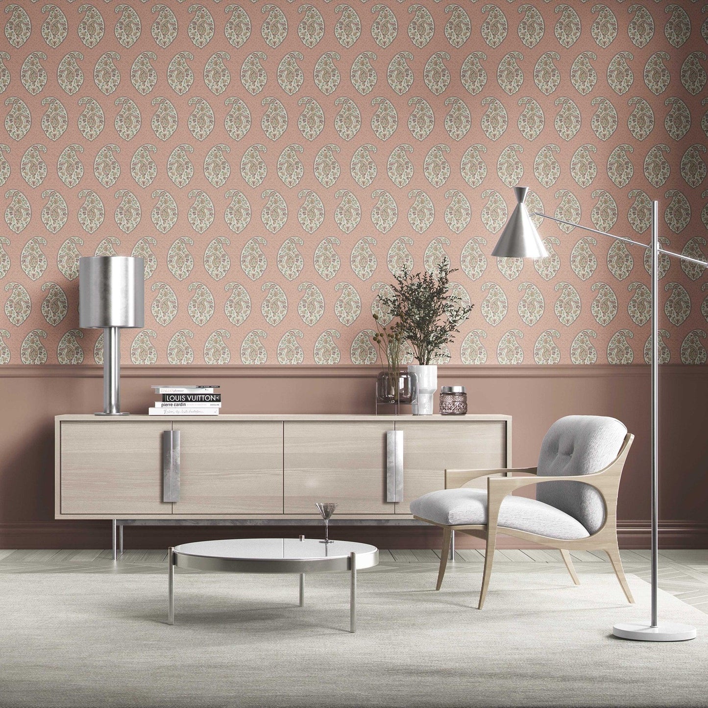 Kairi Mahal Wallpaper - Rosewood Elegance