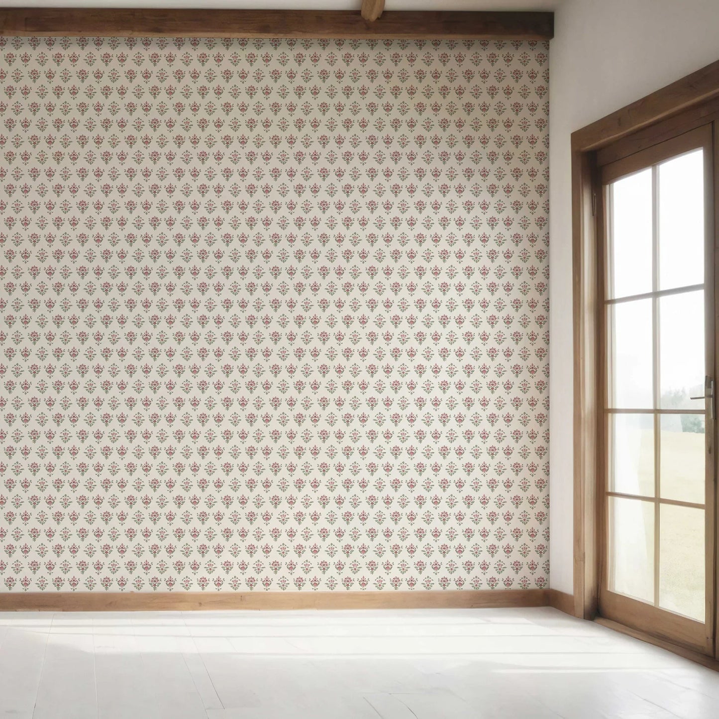 Pushpanjali Wallpaper - Blush Bloom