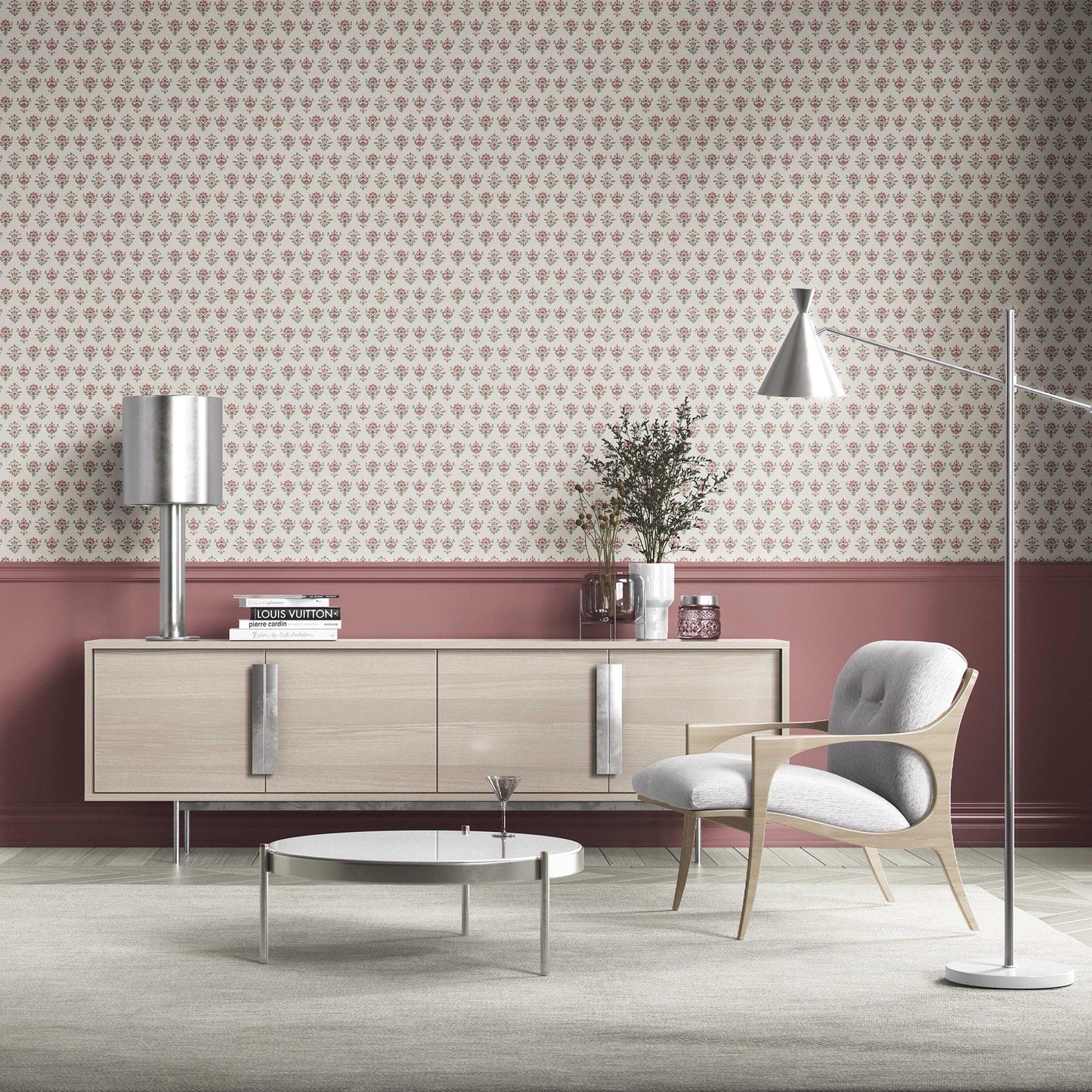 Pushpanjali Wallpaper - Blush Bloom