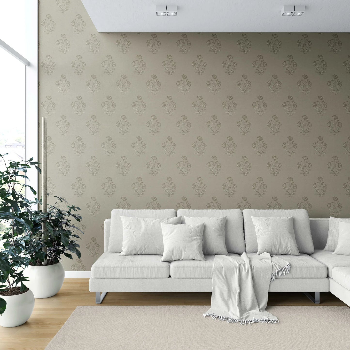 Amaltaas Wallpaper - Forest Taupe