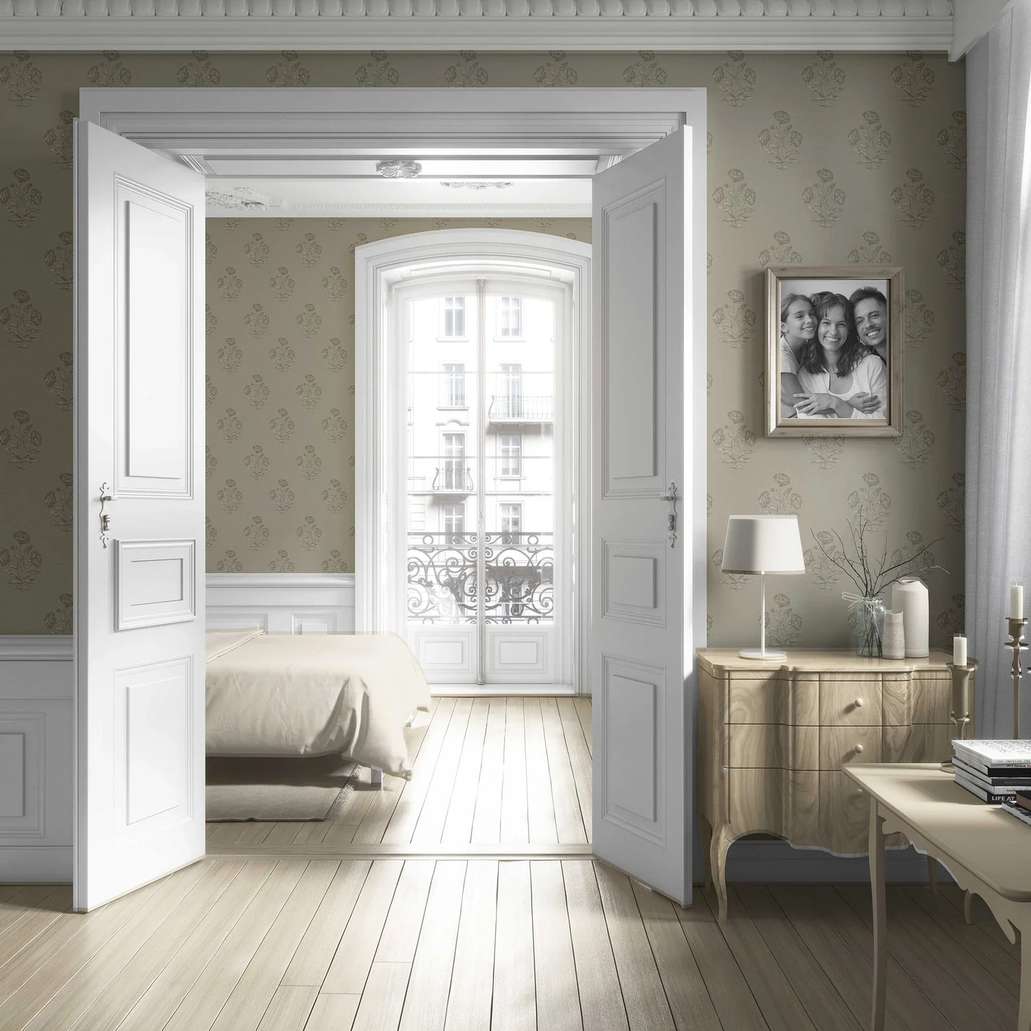 Amaltaas Wallpaper - Forest Taupe