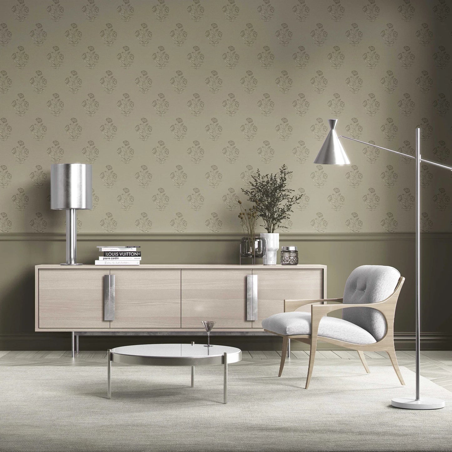 Amaltaas Wallpaper - Forest Taupe