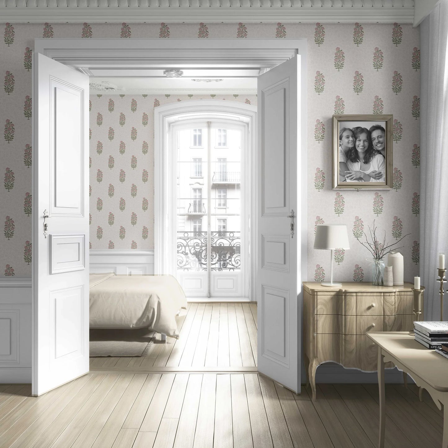 Gulbahar Wallpaper - Blush Petal