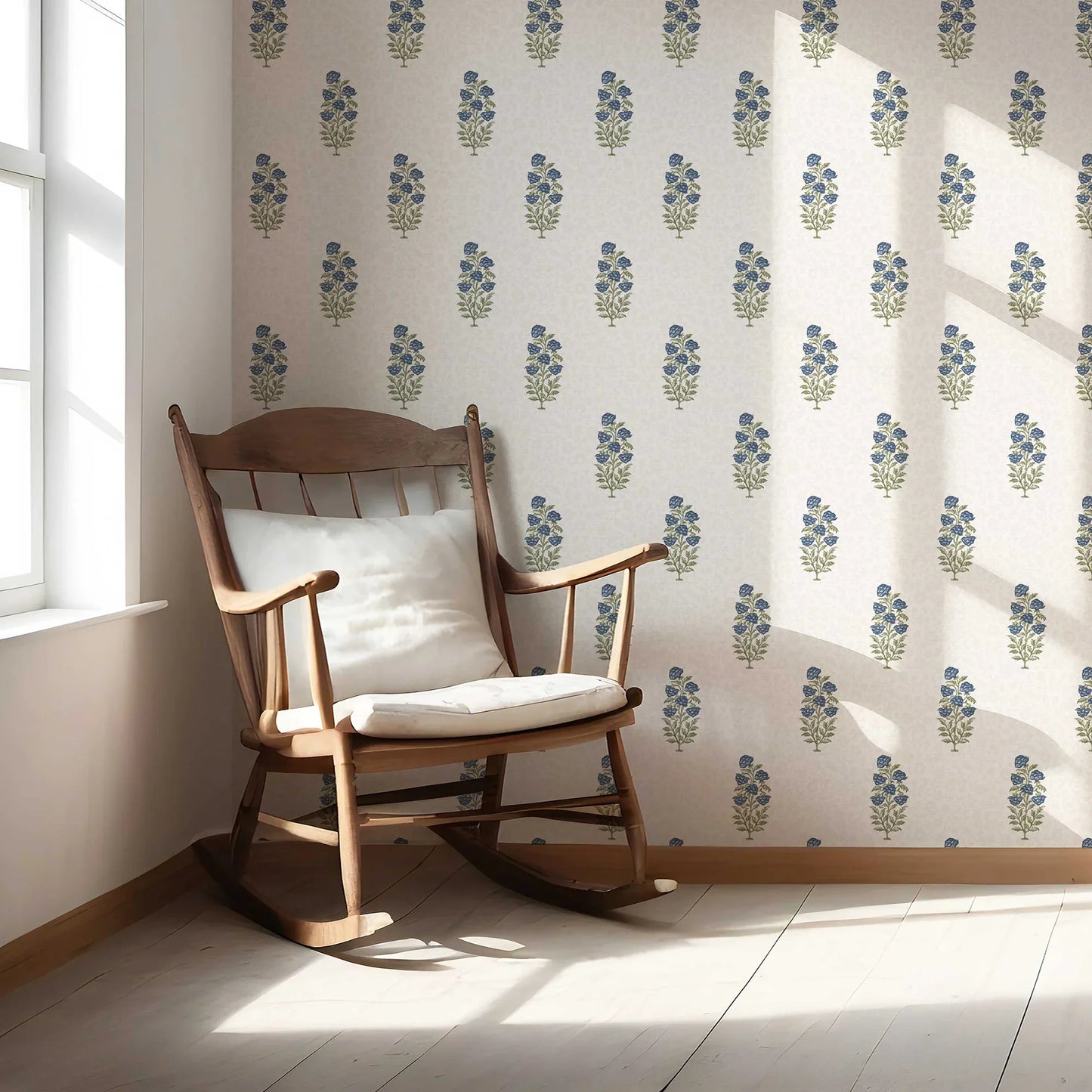 Gulbahar Wallpaper - Indigo Bloom