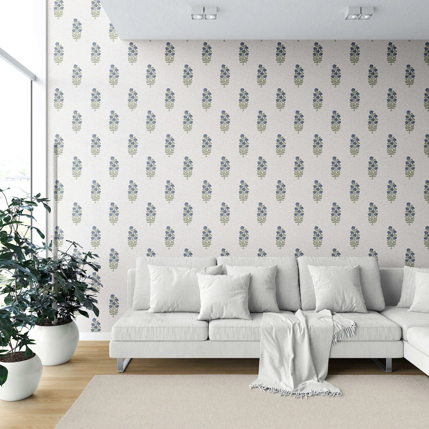Gulbahar Wallpaper - Indigo Bloom